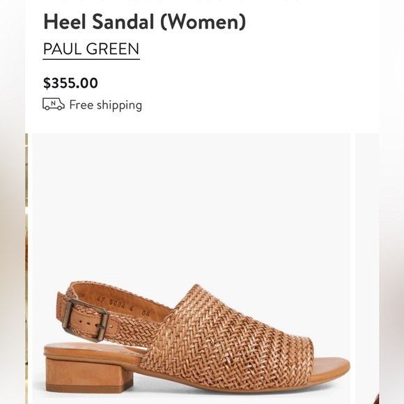 PAUL GREEN Helena espadrille sandals size 7.5 US Color Cuoio Sisal Woven leather - Picture 2 of 15